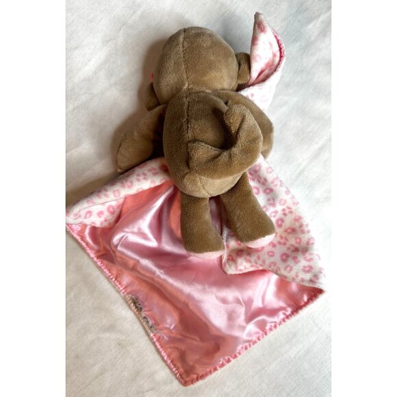 Carter Child of Mine Lovey Plush Monkey Rattle Pink Leopard Satin I Love Mommy - Picture 5 of 5
